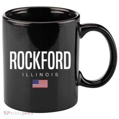 Rockford Illinois Il 11oz C Handle Ceramic Mug