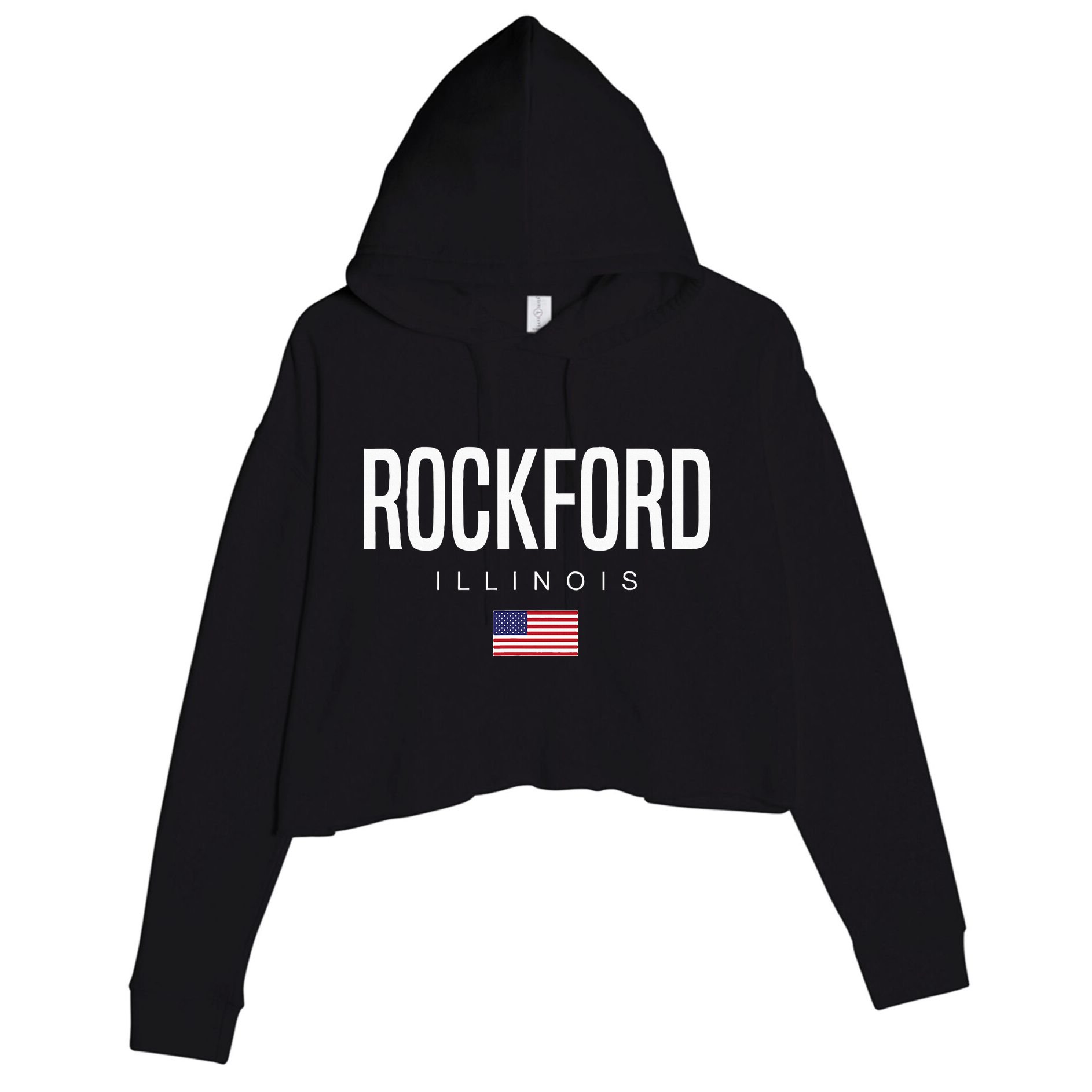 Rockford Illinois Il Crop Fleece Hoodie