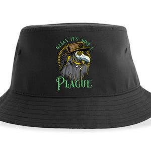 Relax ItS Just A Plague Funny Doctor Middle Age Medicine Sustainable Bucket Hat