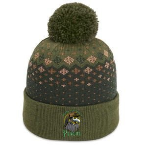 Relax ItS Just A Plague Funny Doctor Middle Age Medicine The Baniff Cuffed Pom Beanie