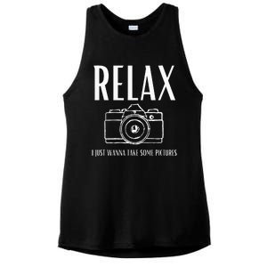 Relax  I just wanna take some pictures  Ladies PosiCharge Tri-Blend Wicking Tank