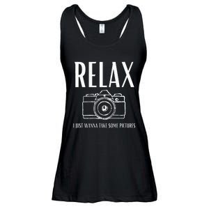 Relax  I just wanna take some pictures  Ladies Essential Flowy Tank