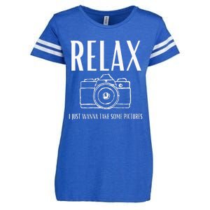 Relax  I just wanna take some pictures  Enza Ladies Jersey Football T-Shirt