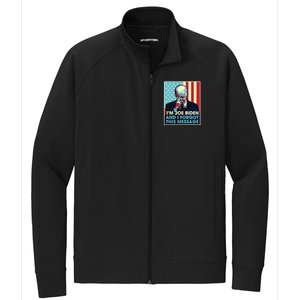 Retro Im Joe Biden And I Forgot This Message Us Flag Stretch Full-Zip Cadet Jacket