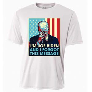 Retro Im Joe Biden And I Forgot This Message Us Flag Cooling Performance Crew T-Shirt