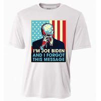 Retro Im Joe Biden And I Forgot This Message Us Flag Cooling Performance Crew T-Shirt