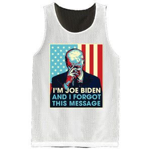 Retro Im Joe Biden And I Forgot This Message Us Flag Mesh Reversible Basketball Jersey Tank