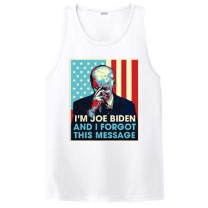 Retro Im Joe Biden And I Forgot This Message Us Flag PosiCharge Competitor Tank