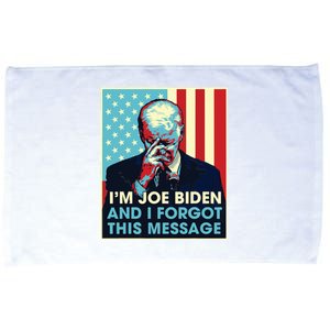 Retro Im Joe Biden And I Forgot This Message Us Flag Microfiber Hand Towel