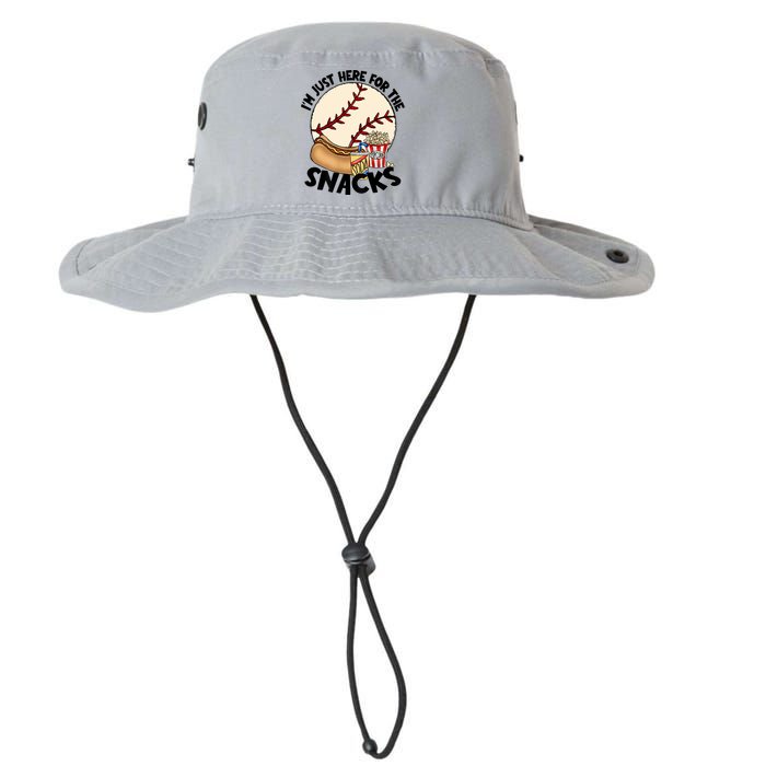 Retro I'm Just Here For The Snacks Funny Baseball Lover Bucket Hat