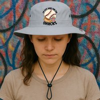 Retro I'm Just Here For The Snacks Funny Baseball Lover Bucket Hat
