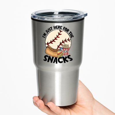 Retro I'm Just Here For The Snacks Funny Baseball Lover Tumbler