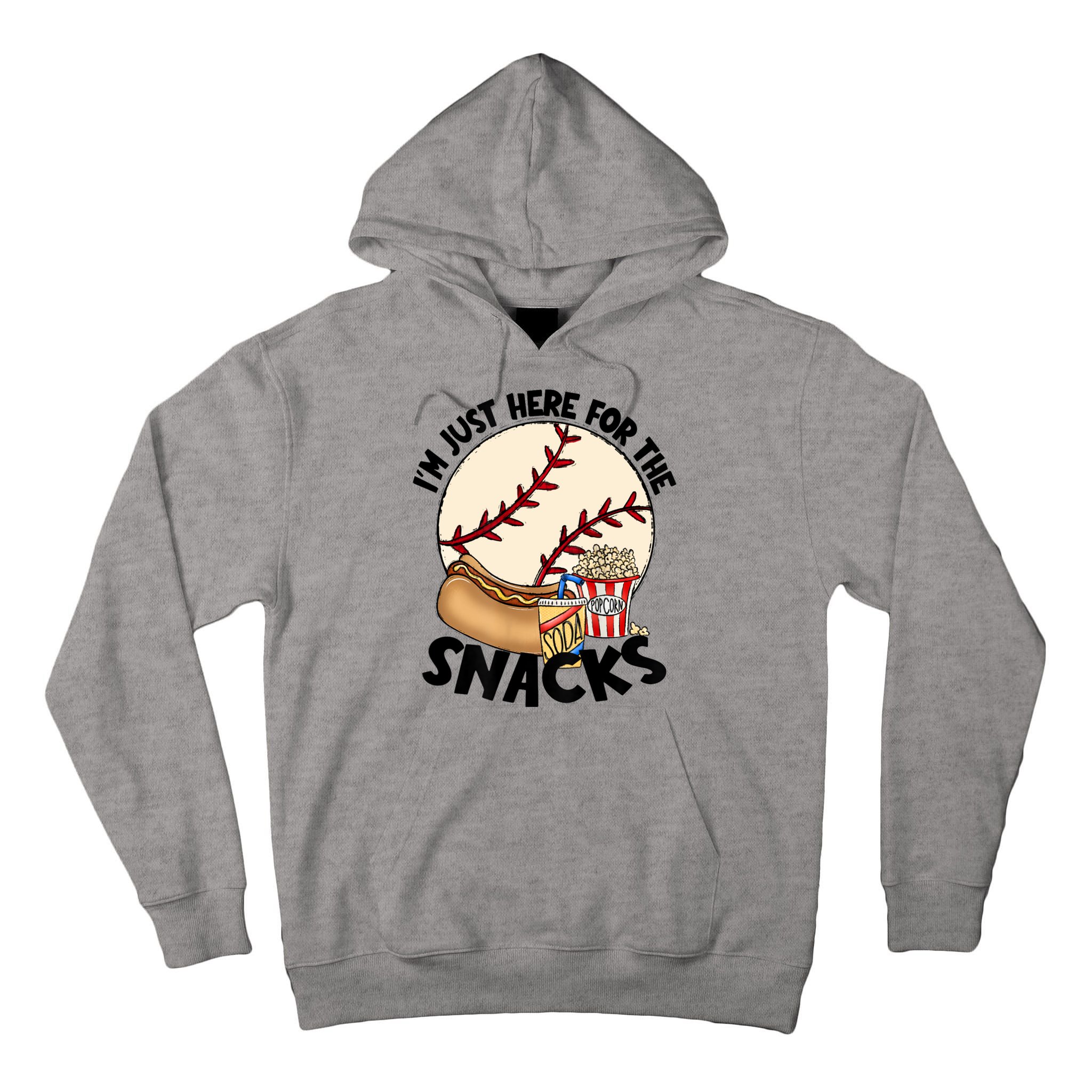 Retro I'm Just Here For The Snacks Funny Baseball Lover Tall Hoodie