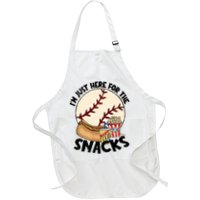 Retro I'm Just Here For The Snacks Funny Baseball Lover Apron