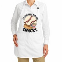 Retro I'm Just Here For The Snacks Funny Baseball Lover Apron