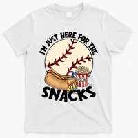 Retro I'm Just Here For The Snacks Funny Baseball Lover T-Shirt