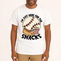 Retro I'm Just Here For The Snacks Funny Baseball Lover Tall T-Shirt