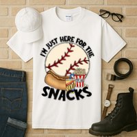 Retro I'm Just Here For The Snacks Funny Baseball Lover Tall T-Shirt