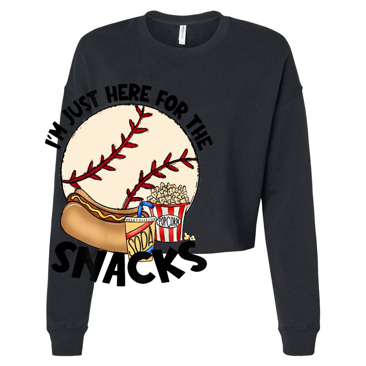 Retro I'm Just Here For The Snacks Funny Baseball Lover 11oz C Handle Ceramic Mug