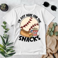 Retro I'm Just Here For The Snacks Funny Baseball Lover Premium T-Shirt
