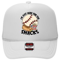 Retro I'm Just Here For The Snacks Funny Baseball Lover Hat