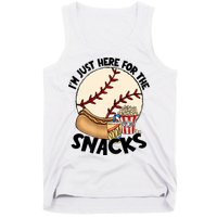 Retro I'm Just Here For The Snacks Funny Baseball Lover Tank Top
