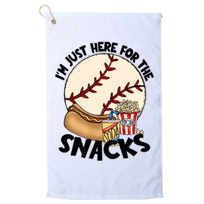 Retro I'm Just Here For The Snacks Funny Baseball Lover Golf Towel