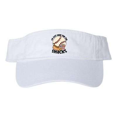 Retro I'm Just Here For The Snacks Funny Baseball Lover Visor