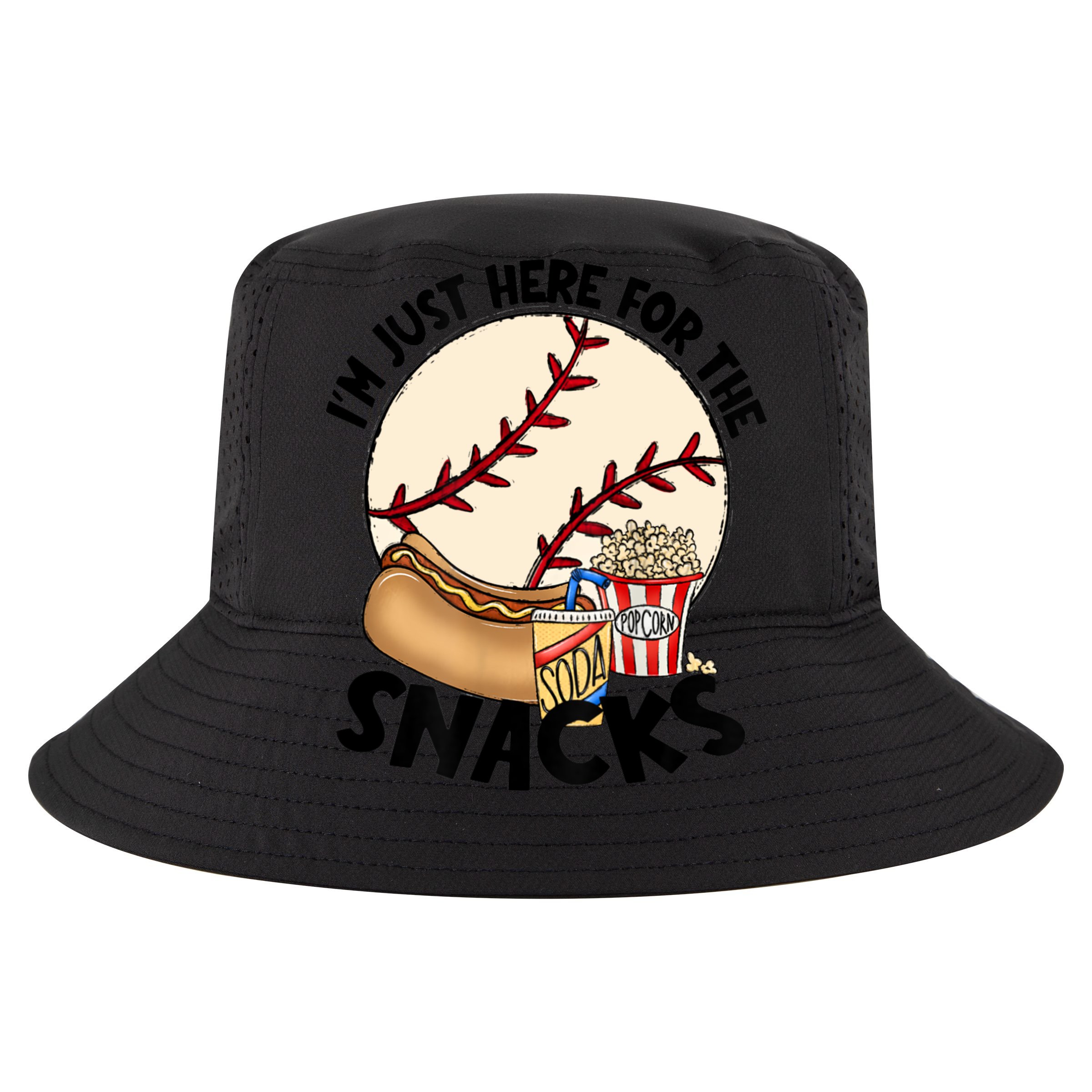 Retro I'm Just Here For The Snacks Funny Baseball Lover Kids T-Shirt