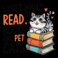 Retro I Just Want To Read Books And Pet Cats Cat Daily Commute Backpack