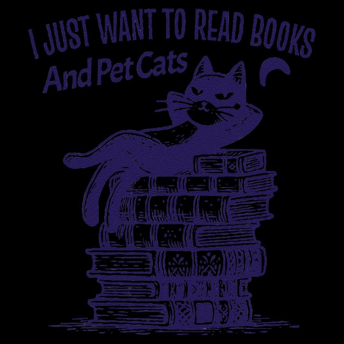 Retro I Just Want To Read Books And Pet Cats Cat Daily Commute Backpack
