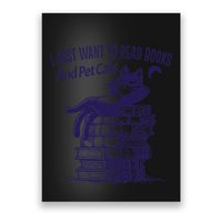 Retro I Just Want To Read Books And Pet Cats Cat Poster