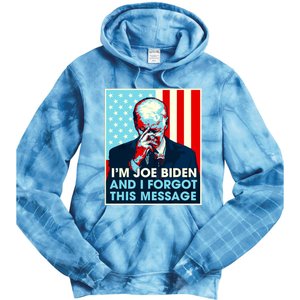 Retro Im Joe Biden And I Forgot This Message Us Flag Tie Dye Hoodie