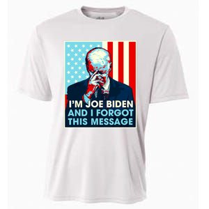 Retro Im Joe Biden And I Forgot This Message Us Flag Cooling Performance Crew T-Shirt