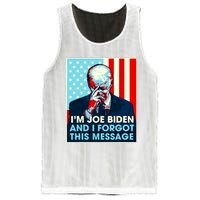 Retro Im Joe Biden And I Forgot This Message Us Flag Mesh Reversible Basketball Jersey Tank