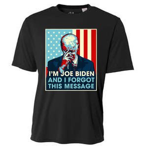 Retro I'm Joe Biden And I Forgot This Message US Flag Cooling Performance Crew T-Shirt