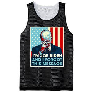 Retro I'm Joe Biden And I Forgot This Message US Flag Mesh Reversible Basketball Jersey Tank