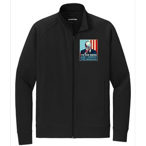 Retro I'm Joe Biden And I Forgot This Message US Flag Stretch Full-Zip Cadet Jacket