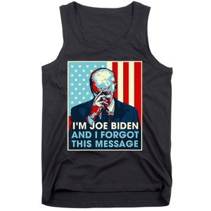 Retro I'm Joe Biden And I Forgot This Message US Flag Tank Top