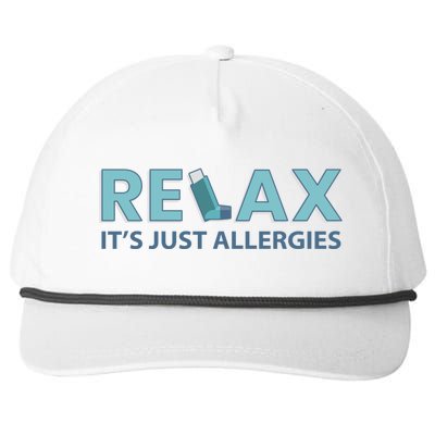 Relax It's Just Allergies Gift Snapback Five-Panel Rope Hat