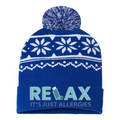 Relax It's Just Allergies Gift USA-Made Snowflake Beanie