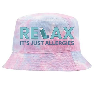 Relax It's Just Allergies Gift Tie-Dyed Bucket Hat