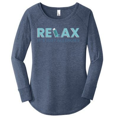 Relax It's Just Allergies Gift Women's Perfect Tri Tunic Long Sleeve Shirt