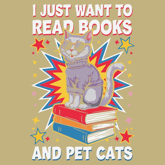Retro I Just Want To Read Books And Pet Cats Cute Kitty Mousepad