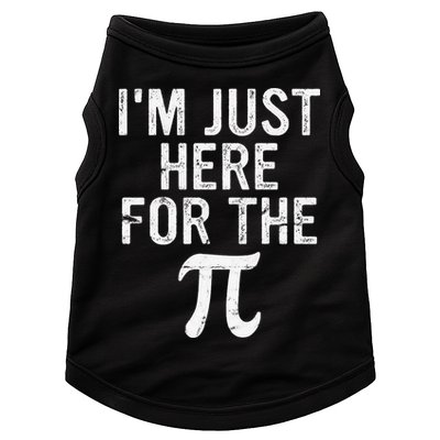 Retro I'm Just Here For The Pi Math Pie Geek Pi Day Doggie Tank