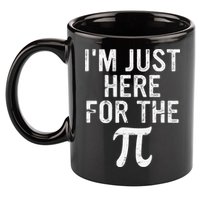 Retro I'm Just Here For The Pi Math Pie Geek Pi Day 11oz C Handle Ceramic Mug