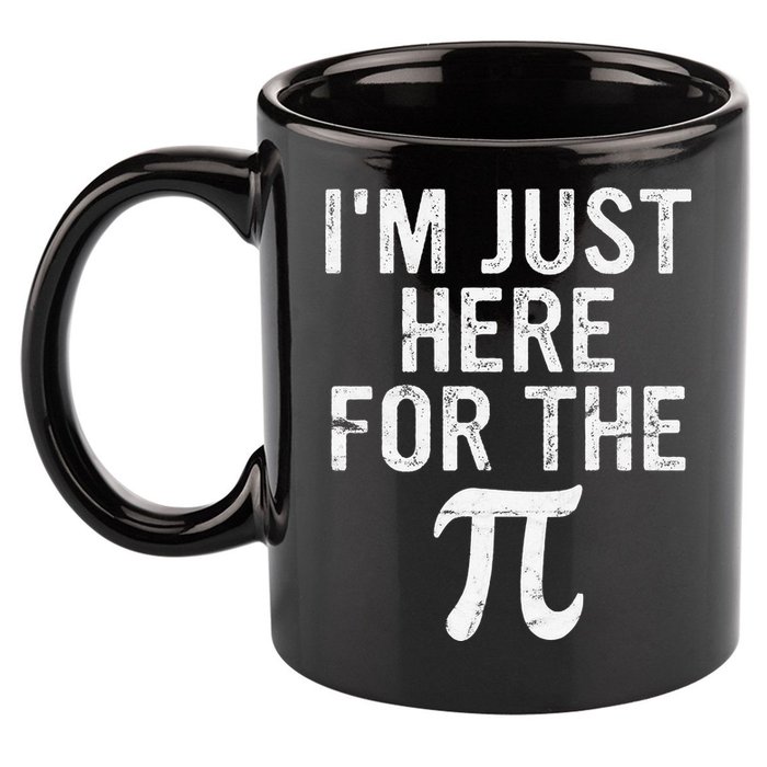 Retro I'm Just Here For The Pi Math Pie Geek Pi Day 11oz C Handle Ceramic Mug