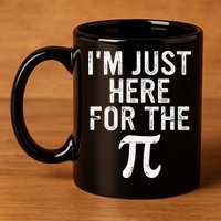 Retro I'm Just Here For The Pi Math Pie Geek Pi Day 11oz C Handle Ceramic Mug