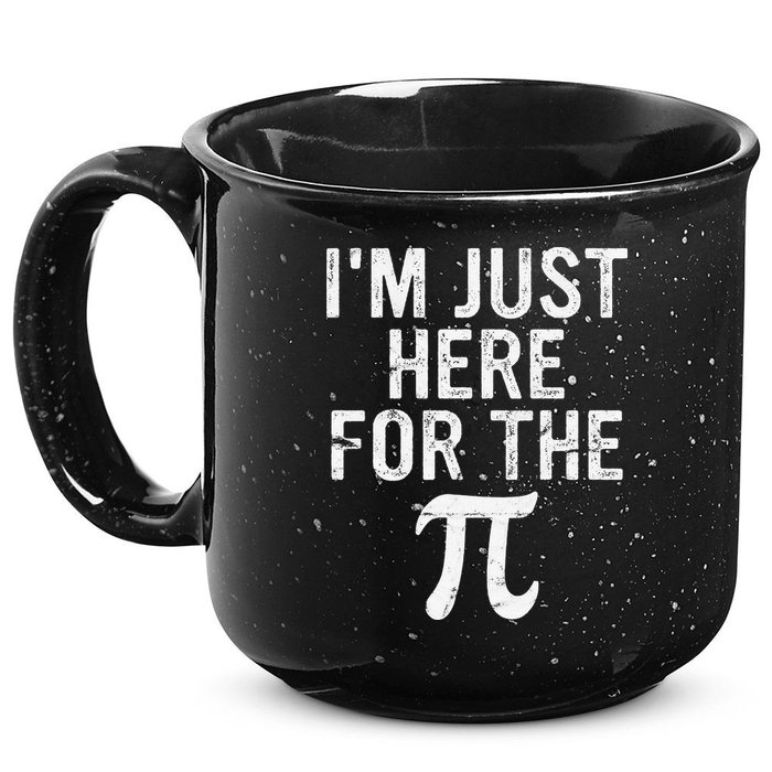 Retro I'm Just Here For The Pi Math Pie Geek Pi Day 15oz Campfire Ceramic Mug