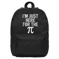 Retro I'm Just Here For The Pi Math Pie Geek Pi Day 16 in Basic Backpack
